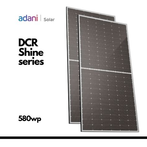 Adani Solar 580 Wp DCR Bifacial Halfcut Solar Panel with N-type TOPCon ...