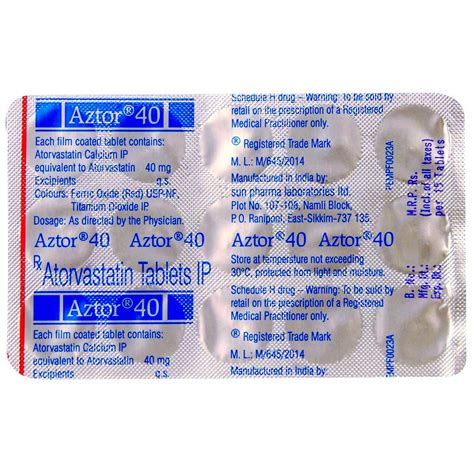 Aztor 40 Tablet | Uses, Side Effects, Price | Apollo Pharmacy