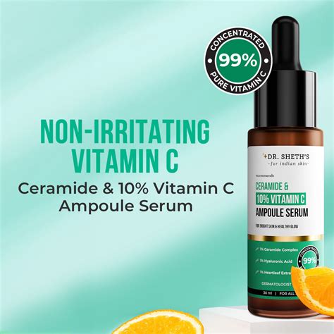 Non-Irritating Ceramide & 10% Vitamin C Ampoule Serum - 30ml – Dr Sheth's