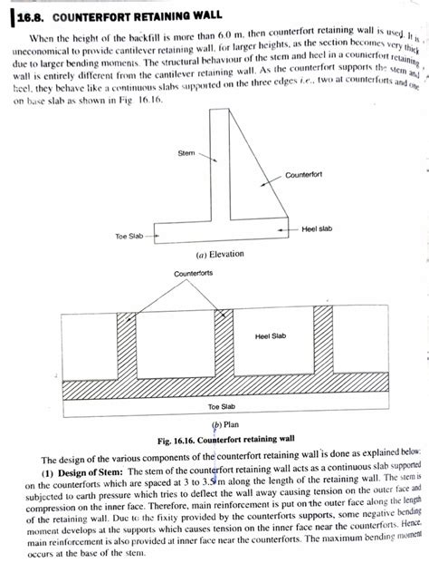 Image result for Counterfort Retaining Wall Design Example Excel