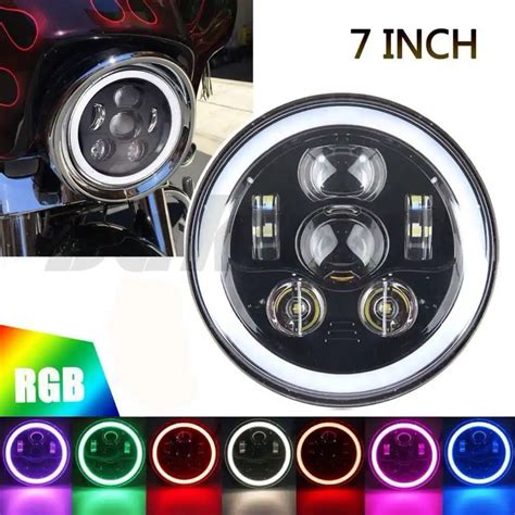 Faro LED Moto TINMAGI 5.75 Pollici, 6000-6500K, 45W, 3250LM, Per Harley Touring Softail Dyna Sportster, Nero
