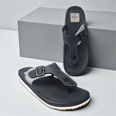 ADDA OMEGA01 BLACK Men's Slipper/Chapple/Flip flop – Citizen Footprints