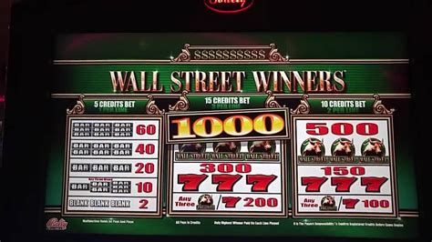 wall street winners slot machine