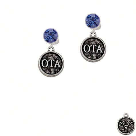 Delight Jewelry Occupational Therapist Caduceus Seal - OTA Crystal Clip ...