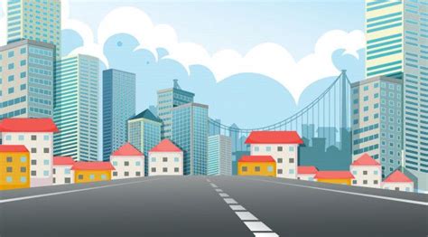 City Scene Free Vector
