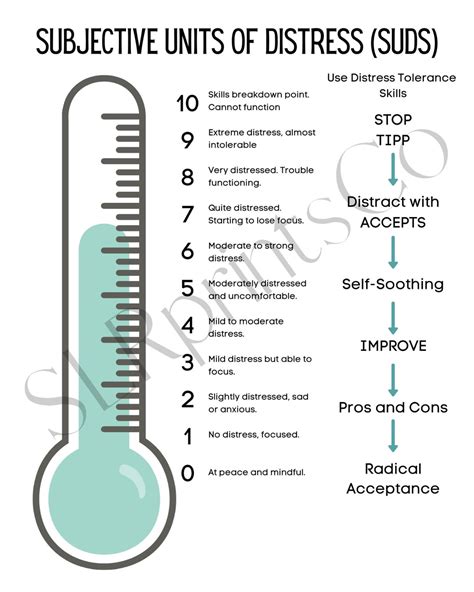 Subjective Units of Distress, SUDS, Skills Poster and PDF - Etsy UK