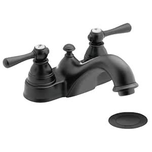 Moen CA6101WR Kingsley Two-Handle Low Arc Bathroom Faucet, Wrought Iron ...