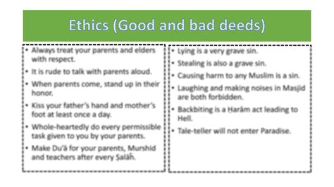 Bad Deeds Examples For Students at Albina Giese blog