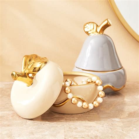Buy Eternity Viva Orla Ceramic Pear Trinket Box from Home Centre at ...