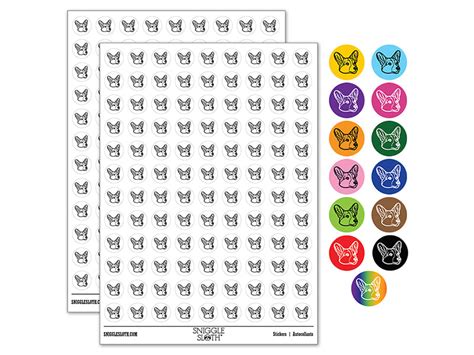 Cardigan Welsh Corgi Head 200+ 0.50" Round Stickers, Model: Gloss ...