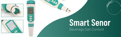 Docooler Salt Gauge, Smart Sensor Portable Salinity Meter Handheld ATC ...