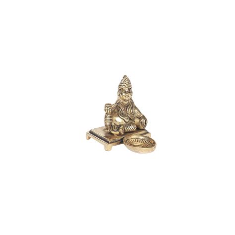 Brass Kuber Sitting On Base With Deepak – Ragaarts
