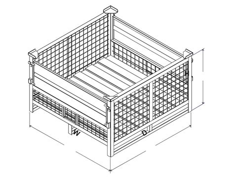 Cage Bins with Half Double Door | Efficient & Secure Industrial Containers