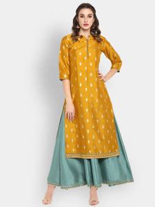Janasya Women Kurta Skirt Ethnic Jacket Set - Buy Janasya Women Kurta ...
