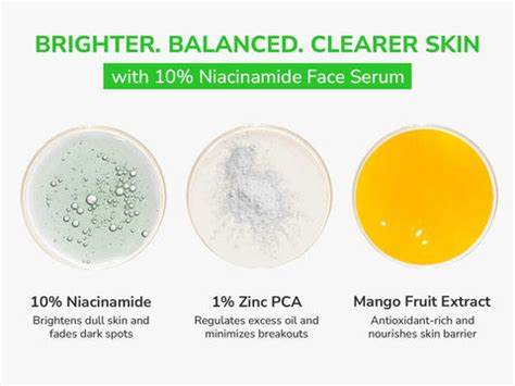 10% Niacinamide Face Serum with 1% Zinc & Mango Fruit Extract – Sera ...