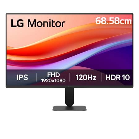 LG 68.58cm (27) IPS Full HD 120Hz monitor with virtually borderless ...