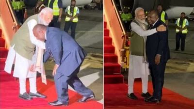 In a special gesture, Papua New Guinea PM receives Modi at airport ...