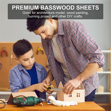 ADXCO 12 Pieces Balsa Wood Sheet 4 x 8 Inch Basswood Sheets Cricut ...