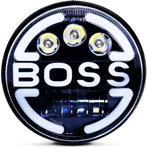 High Beam Projector BOSS 7 Inch Headlight White And Yellow Light With ...