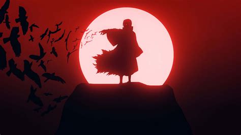 Fondo De Pantalla De Itachi Luna Roja