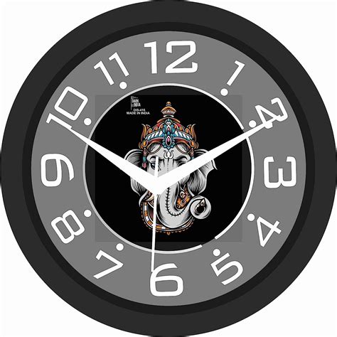 Buy DarkIndia 10-Inch Wall Clock Multi Colour Watch New Ganesh Design ...