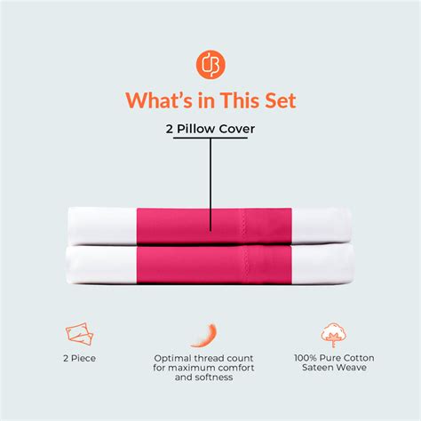 Hot Pink with White Contrast Pillow Covers | Comfort Beddings