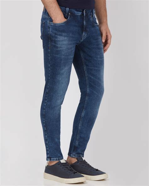 Ankle Length Jeans for Mens - Mufti Jeans