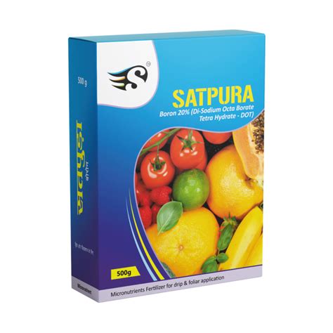 Satpura Boron 20% Micronutrient Fertilizer, 500g (Di-Sodium Octa Borat ...