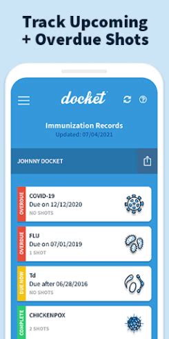 Docket Immunization Record Update 的图像结果