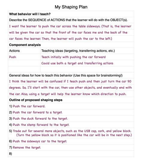 Image result for Shaping Example