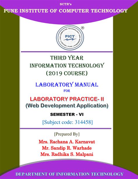 TE IT LP-II Lab Manual: Web Development Applications (314458) - Studocu