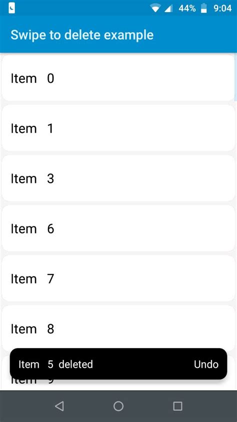 Sketchub • Swipe To Delete in listview