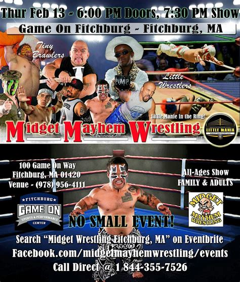 Midget Mayhem Wrestling Rips Through the Ring! Fitchburg MA (All-Ages ...
