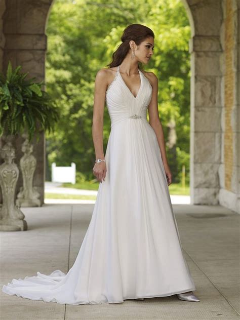 Plus Size Halter Wedding Dresses With Color