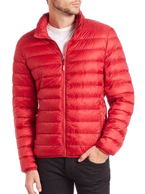 Men's Red Puffer Jacket With Hood at Christopher Lewis blog