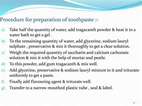 Image result for Gel Toothpaste Formulation