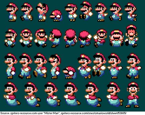 Mariouniverse super mario world sprites - treeloki