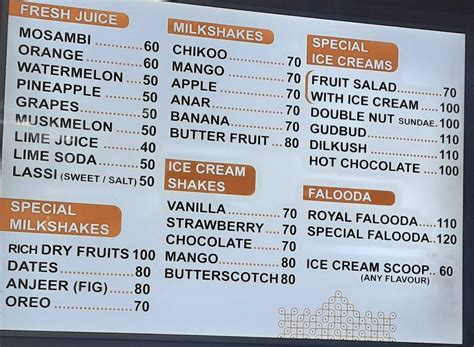 Menu at The Rameshwaram Cafe @ JP Nagar, Bengaluru