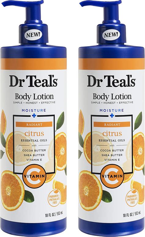 Amazon.com : Dr Teal's Body Lotion - Moisture Plus - Radiant Citrus ...