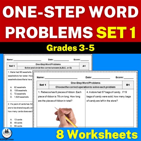 Image result for Single Step Word Problems Worksheet