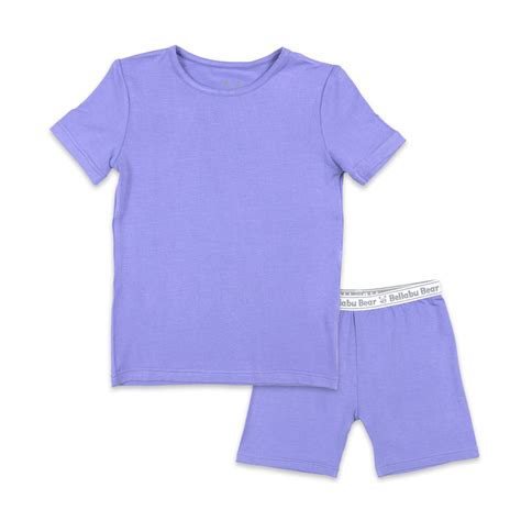Poppin Purple Bamboo Kids Pajama Short Set: Fun & Cozy Nightwear ...