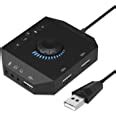Tendak USB Hub with Audio Adapter, Tendak External Sound Card with 3 ...