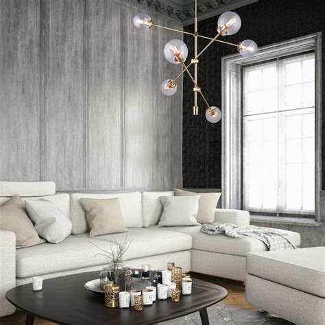Kalani 6-Light Gold Sputnik Chandelier with Clear India | Ubuy