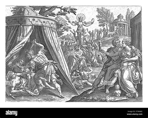 Israel Worships the Baal of Peor and Phinehas Kills Zimri and Kozbi ...