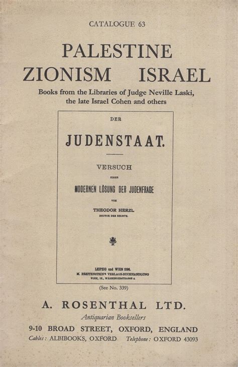 Palestine, Zionism, Israel : books from the libraries of Judge Neville ...