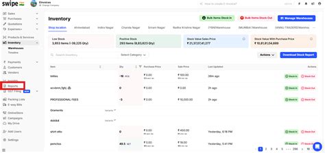How to download stock summary for a particular warehouse on the web ...
