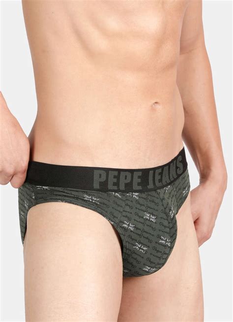 Green Printed Briefs | Pepe Jeans India