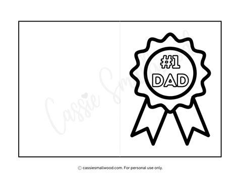 21 Cute Free Printable Father's Day Cards To Color - Cassie Smallwood
