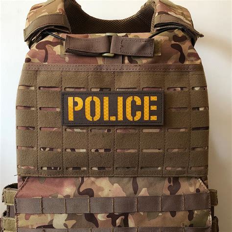 Buy 6x2 Inch Reflective Laser Cut Police Patch (Ranger Green, 6x2 Inch ...