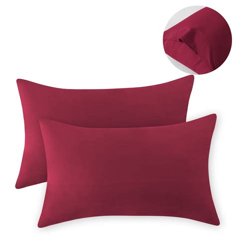 RUIKASI Soft Red King Size Pillowcases Set of 2, Microfiber Pillow ...